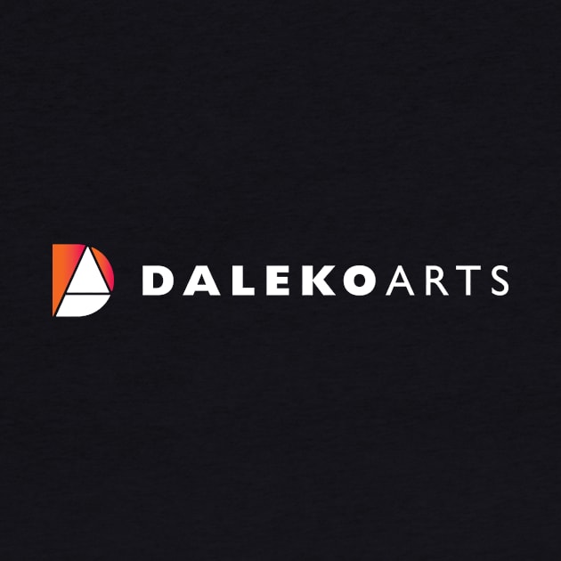 Daleko logo - orange w light horizontal by DalekoArts